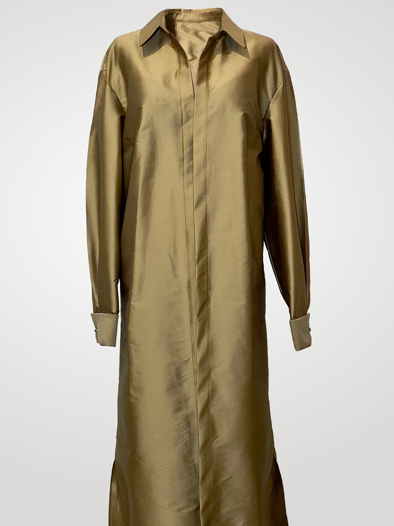 Dress Shirt Abaya with embellishments