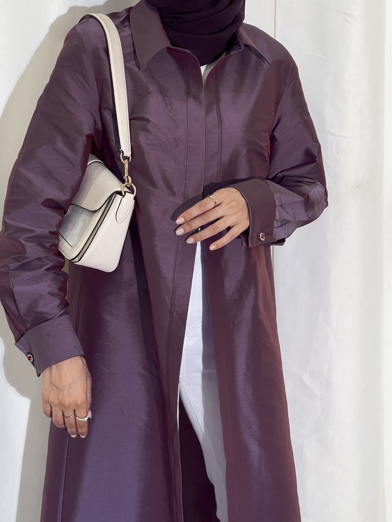 Dress Shirt Abaya with embellishments